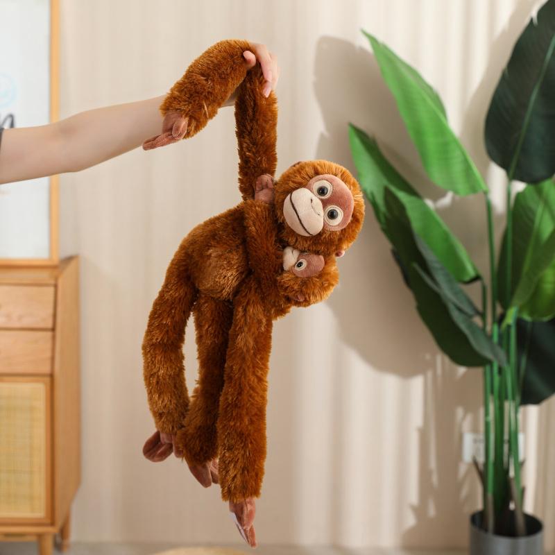 50/70cm Simulation Long Arms Monkey Plush Doll Mother Child Lemur Sloth Orangutan Plush Toy Home Decoration Gift For Children