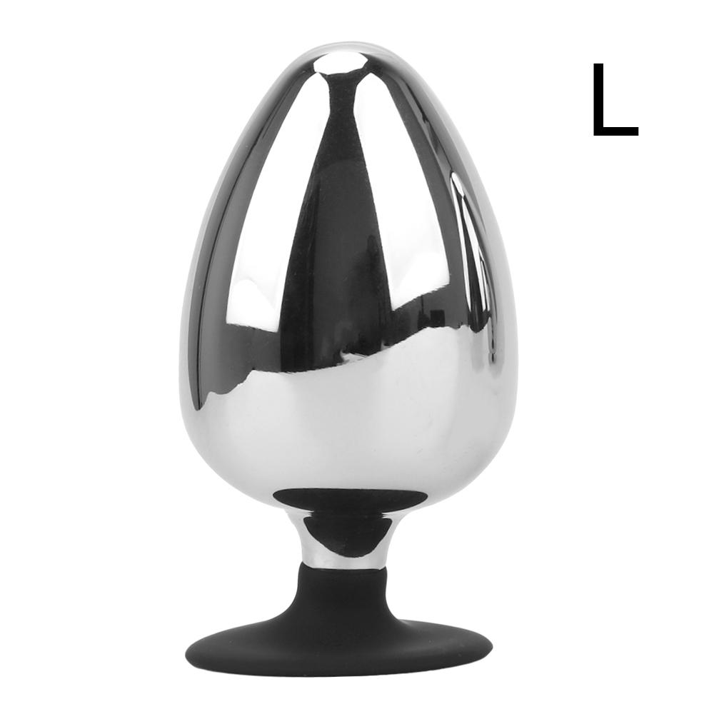 Anal Dildo Prostate Massager Anus Dilator Private Goods Sex Toys For Women Men with Suction Cup Extra Big Diameter Anal Plug Smooth Metal Butt Plug