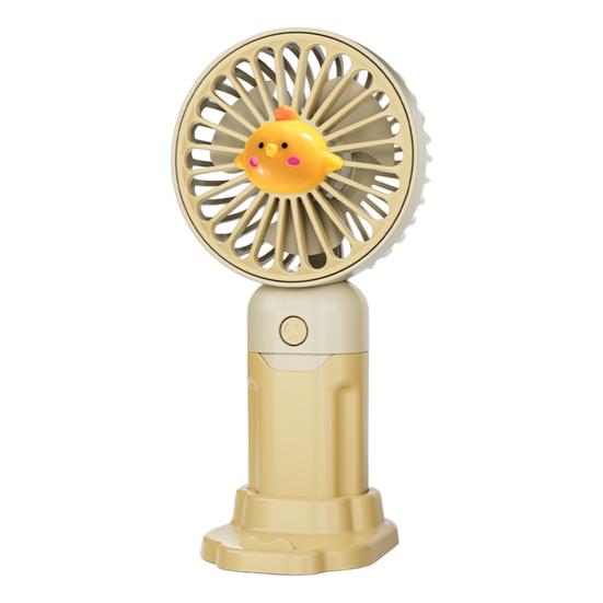 Cartoon Animal Handheld Fan 3 Speed Adjustable USB Rechargeable Summer Cooling Fan with Phone Holder Portable Travel Mini Personal Desk Fan