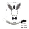 Children's Halloween Donkey Costume Set: Animal Ear Headband, Butterfly Bow, and Tail.