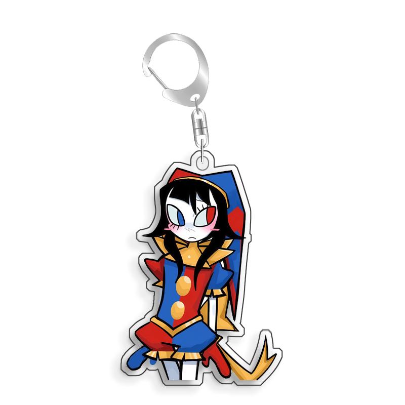 For The Amazing Digital Circus Jax Pomni Ragatha Gangle Acrylic Selfmade Cute Cartoon Anime Keychain Pendant Toy Gifs 5cm