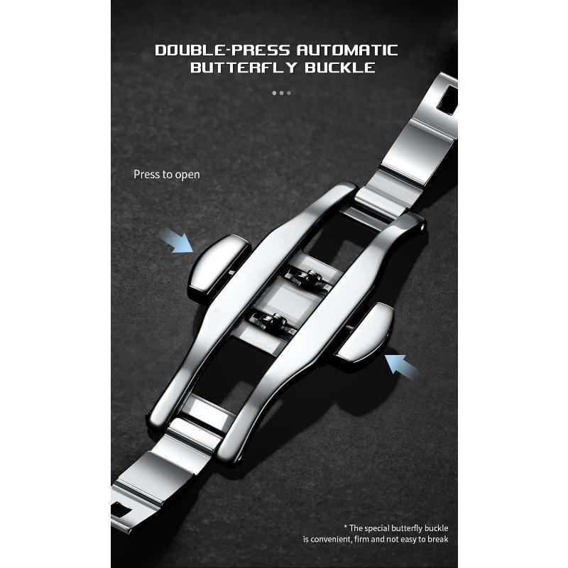 Fashion Simple Quartz Man Watch Luxury Business Steel Band Casual Sports Waterproof Date Weeks Watches