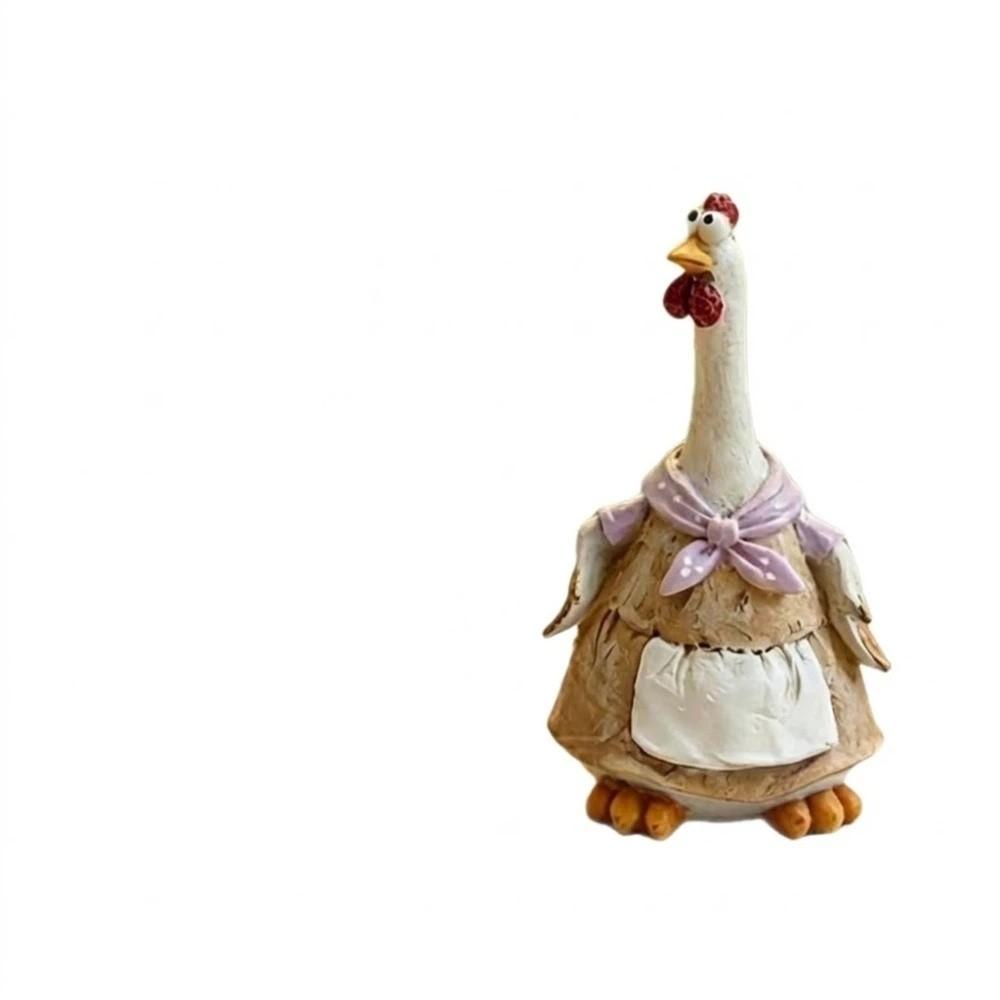 

Cartoon Animal Shaped Chicken Sculpture Funny Garden Ornament Hen Statue Lawn Decoration фіолетовий