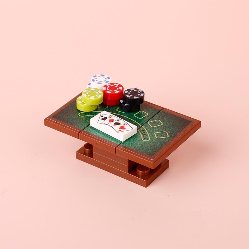 Street View Mahjong Machine Poker Table Game Machine Leisure Entertainment Small Particle Mosaic Building Block