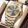 POEDAGAR Watch for Men Waterproof Luxury Week Calendar Wristwatch Quartz Stainless Steel Fashion Watches Male