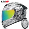 LVS Full Face Motorcycle Helmet Men Women ABS Dual Lens Winter Electric Bike Bluetooth Compatible All Season