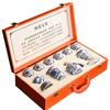 Blue And White Ru Kiln Anti-Scalding Light Luxury Tea Set, Commercial Gift Set, High-End Tea Set, New Model