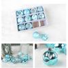 12PCS High-quality Plastic Christmas Ball Set 6CM 6 Colors Xmas Ornament Ball Suspensable Xmas Baubles Showcase