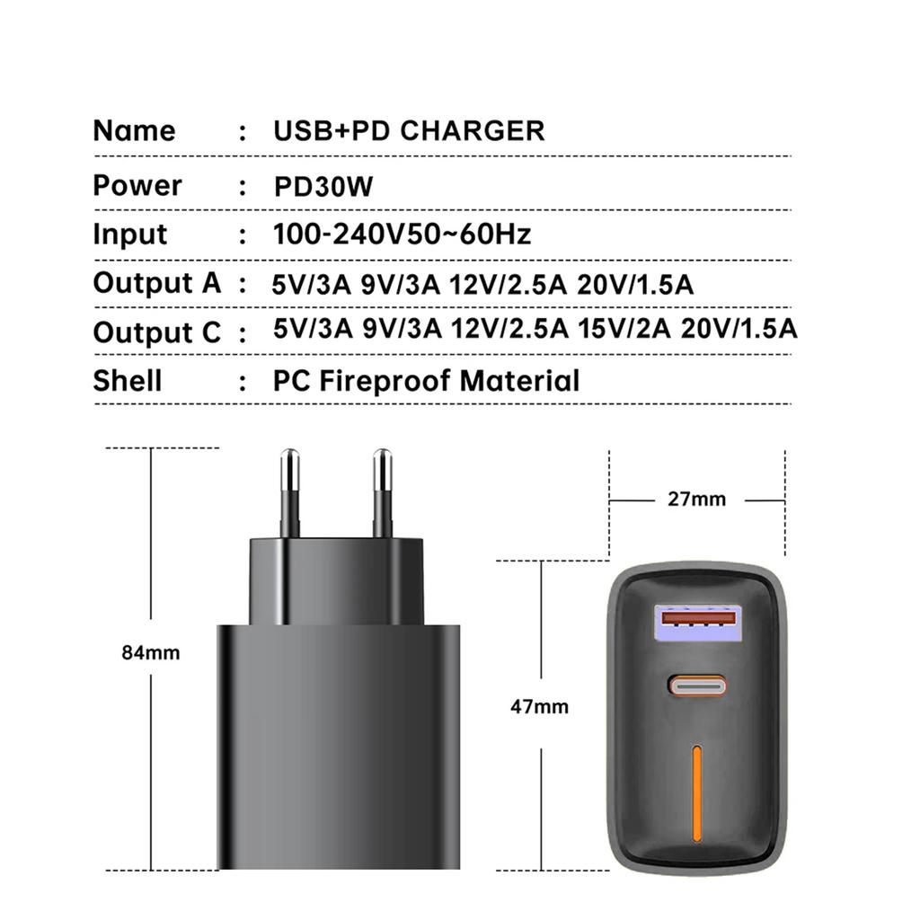 Szybka ładowarka ścienna pd25w qc3.0 do telefonu samsung