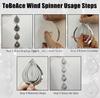 10cm Water Drop Rotating Wind Chime: Creative 3D Metal Wind Spinner & Bird Repellent