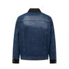 Mens Retro American Streetwear Denim Jacket With Collar Contrast Stitching Loose Fit Fall Winter Outerwear
