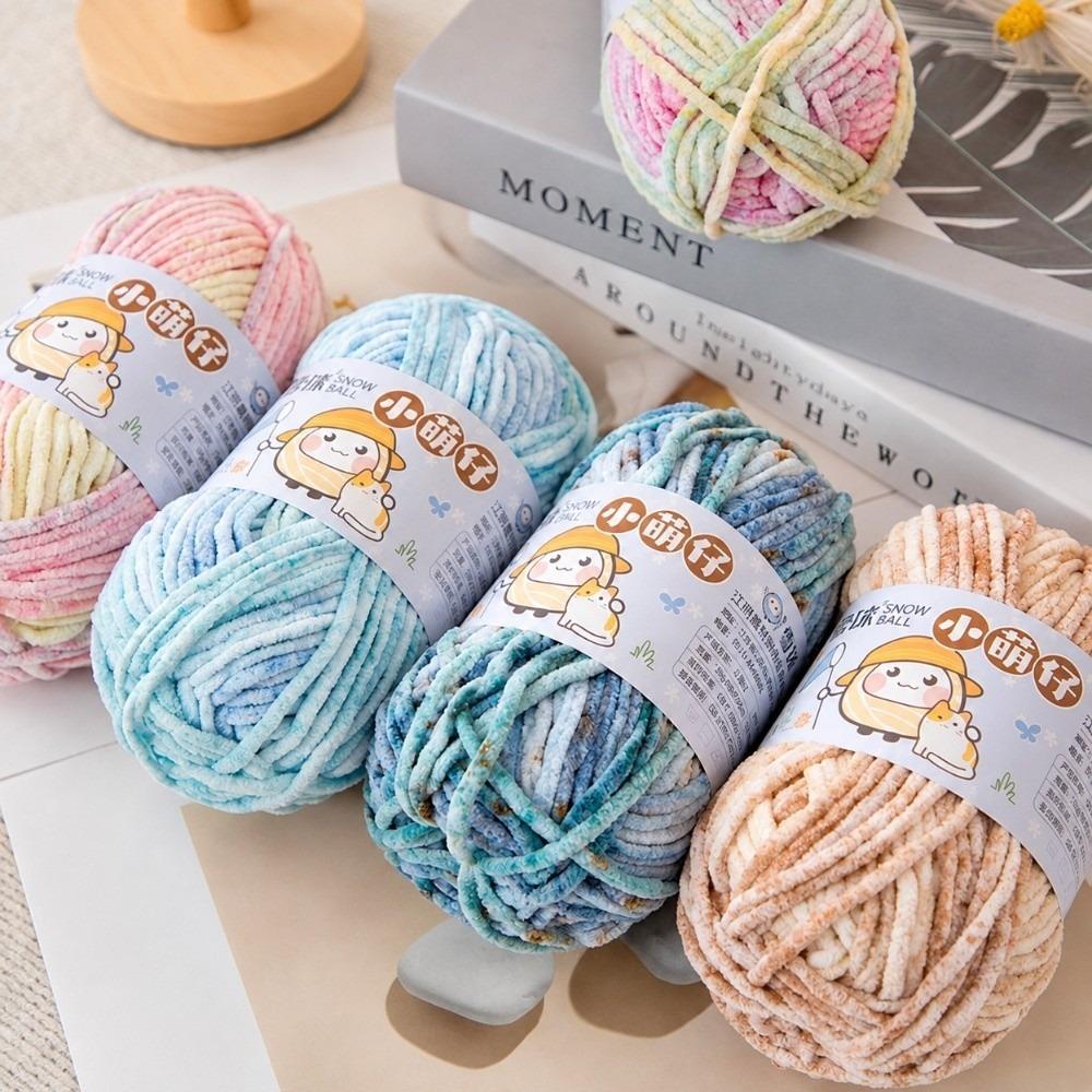 Soft Velvet Chenille Yarn Handmade Plush Yarn Chunky Yarn DIY Scarf Hat Crochet Chunky Doll Craft