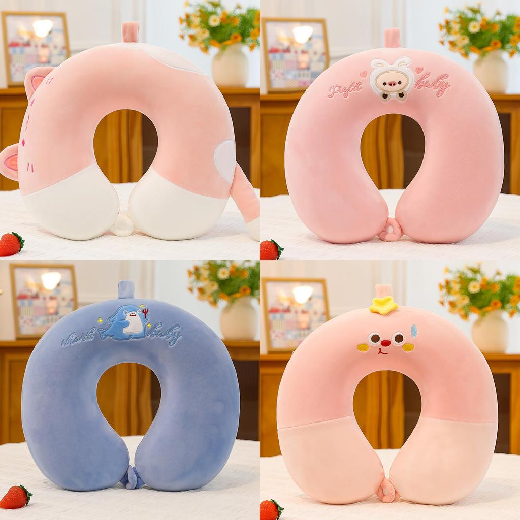 Cartoon Animal Ushaped Memory Foam Neck Pillow For Office Nap Travel Cute Plush Cushion