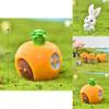 Charming Rabbit Eat Carrot Diy Resin Figurine For Exquisite Micro Landscape Decoration