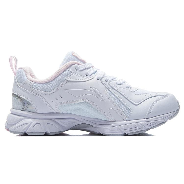 New LiNing Cushioning Anti Slip And Wear Resistant Low Top Running Shoes Women's White Red ARHR192-2
