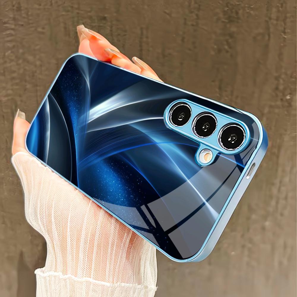High-end Business style PhoneCase for Samsung Galaxy S26 S25 S24 S23 S22 FE Ultra Plus Built-in glass feel bare machine Men