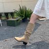 Fashion Spring Autumn Slip on Women's Long Boots Offer New Rock Hot Sale Chic and Elegant Gyaru Cosplay Y2k Ladies Knee High Shaft Shoes
