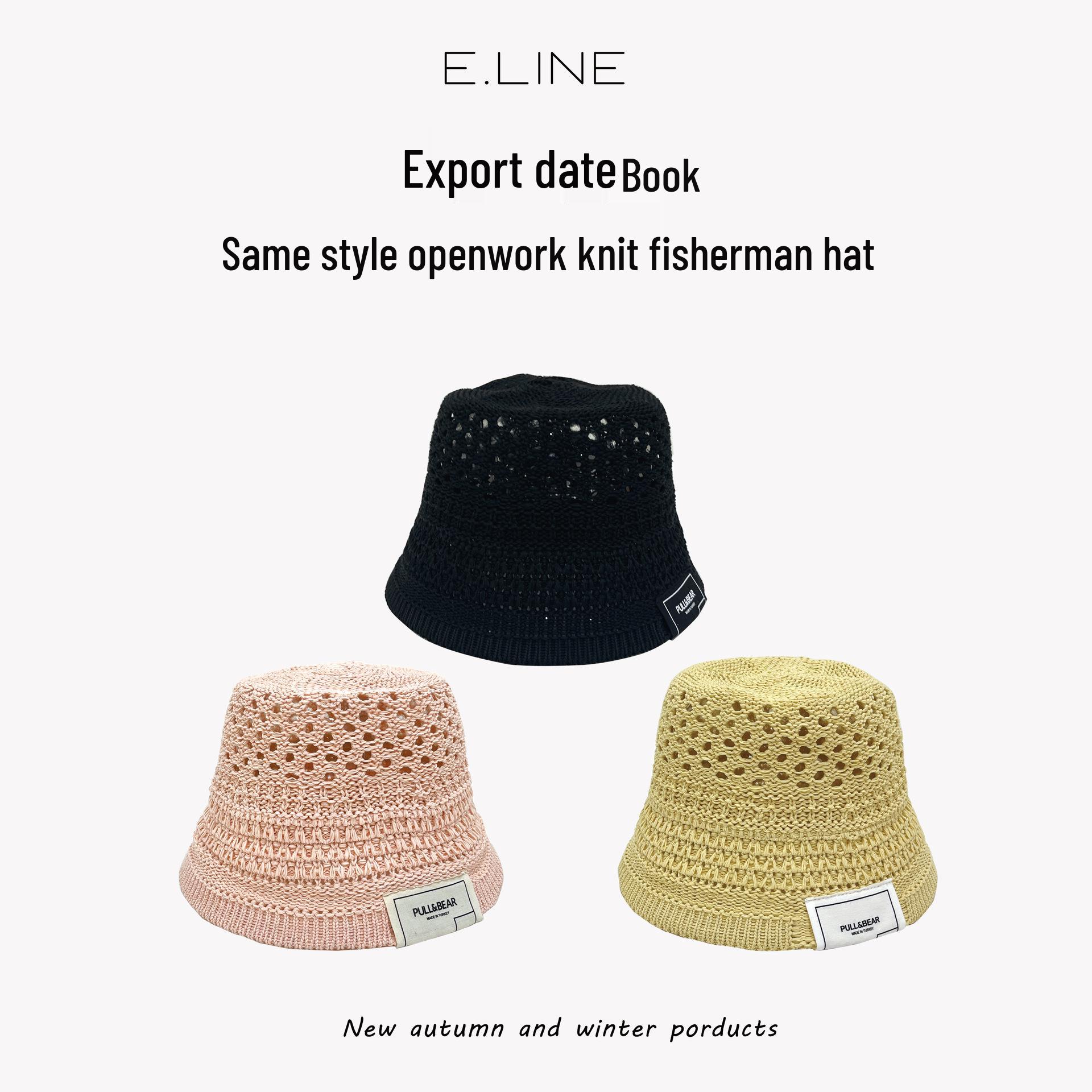 

Women s Japanese Style Knit Fisherman Hat: Breathable, Versatile, Sunshade Bucket Cloche for Summer & Autumn One Size рожевий