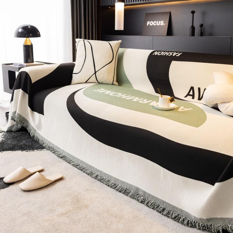 

Чехол для дивана, чехол для дивана, универсальный, Four Seasons, полотенце для дивана из шенилла, черно-белая подушка для дивана, пылезащитный чехол для дивана, одеяло для дивана 180*300cm