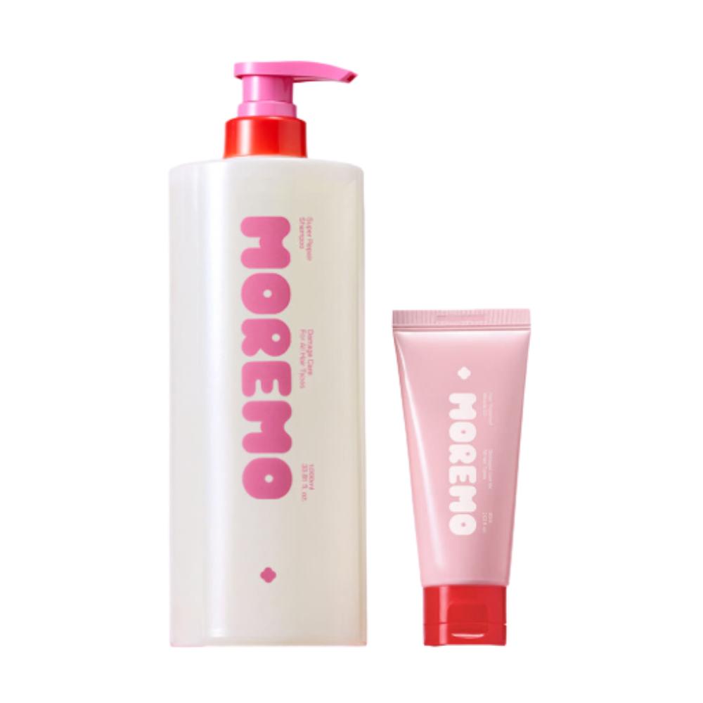 

MOREMO Super Repair Shampoo Keratin Protein Nourishing Silicon-Free 1000ml (+Miracle 2X Treatment 60ml Gift)