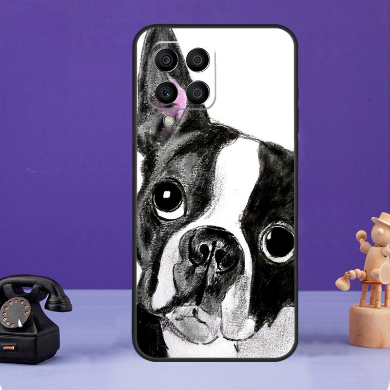 Boston Terrier Dog Case For Samsung Galaxy M34 M13 M53 M51 M31 M11 M14 M54 M12 M32 M52 M16 M36 M56 M15 M35 M55