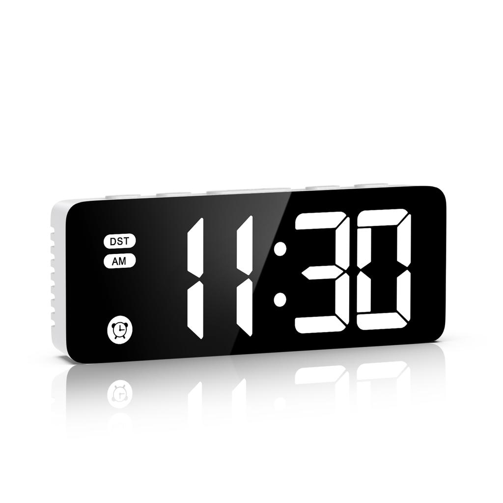 ORIA Digital Alarm Clock 5.8'' LED Digital Clock Compact Table Clock with DST and 12/24H for Bedrooms Home Best Gift