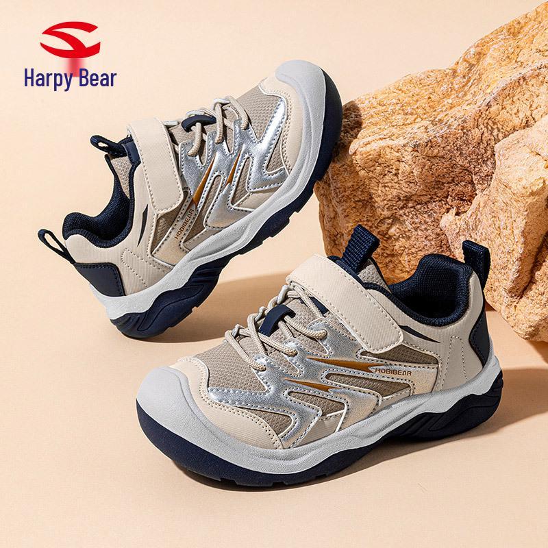 Hapi Bear Boys' Leather Sports Shoes with Toe Protection - Casual Spring and Autumn Sneakers