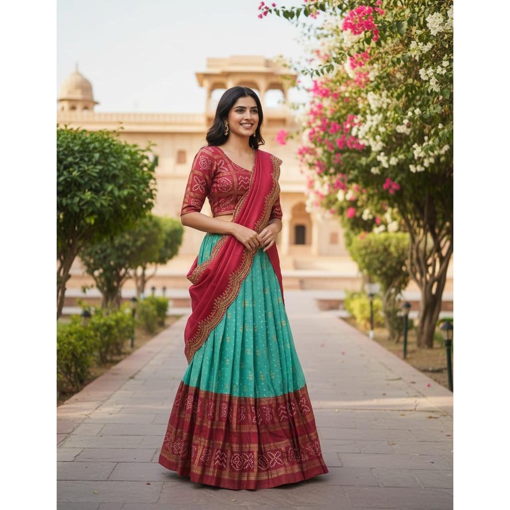 Indian Traditional Ethnic Lehenga Choli Dupatta Set Women's Desigenr Lehenga Set