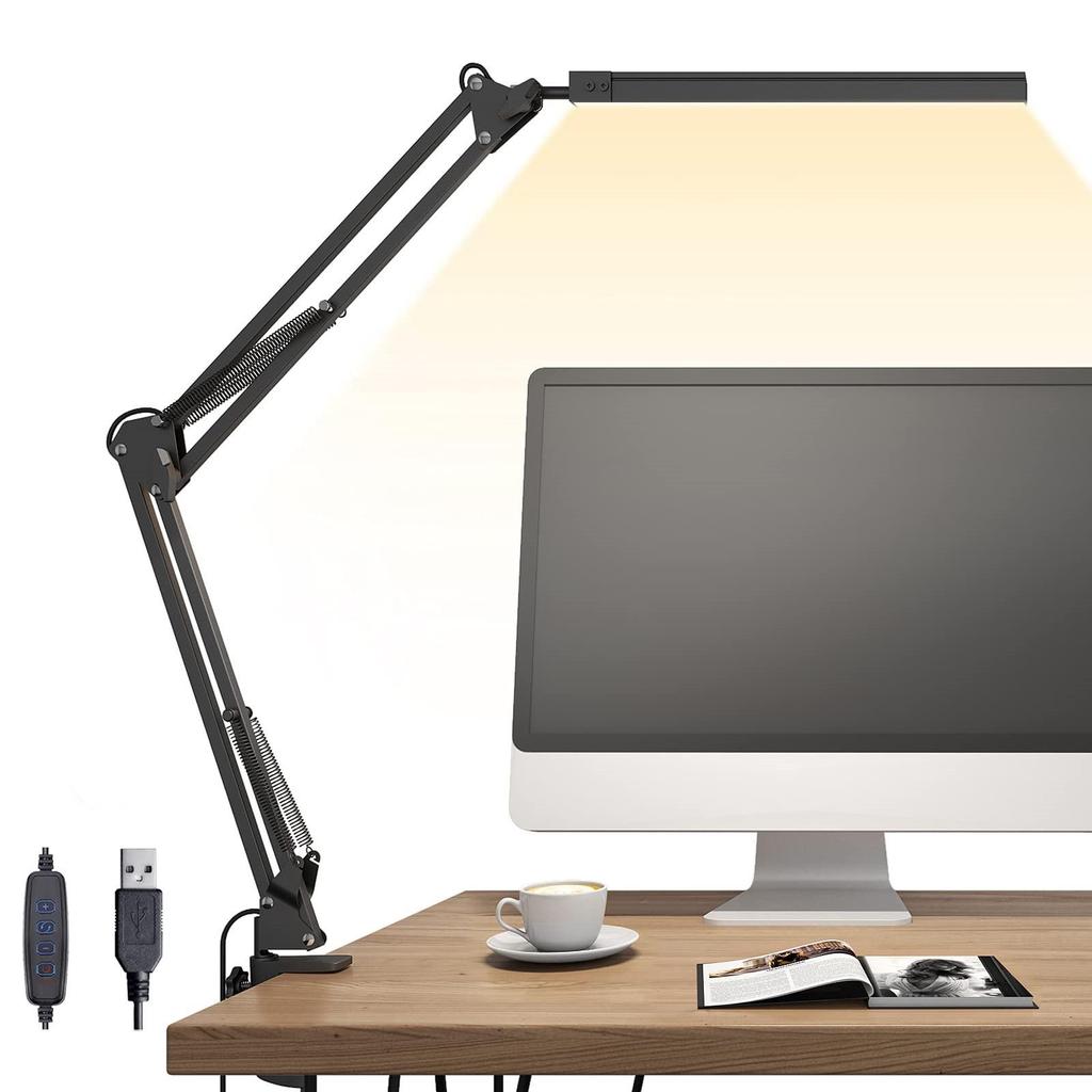 LED Desk Lamp: Long Arm, Foldable, Eye Protection for Reading, Beauty, Manicure, Tattoo