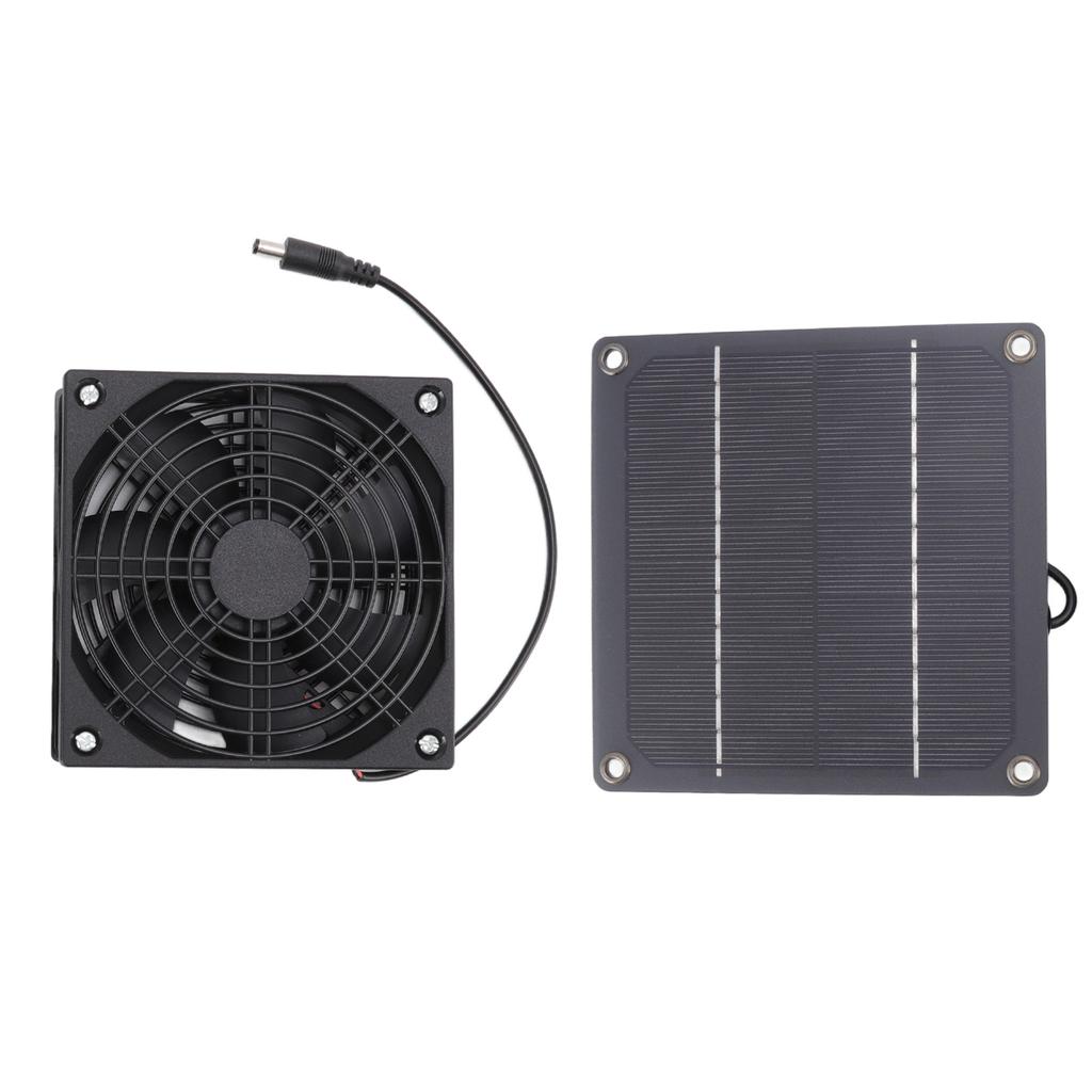 3W Solar Powered Exhaust Fan Outdoor Portable Ventilator for Greenhouse Dog Chicken Pet House