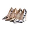 Fashion French High Heels Large Size Nude Pointed Toe Night Party Etiquette Model Catwalk Slim Heels Single Shoe Elegant And Fashionable