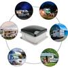 14" Wohnmobil Wohnwagen Dachluke 3-Gang Motor Wohnmobil Ventilator 12V Dachfenster mit LED-Licht