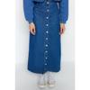Dark Indigo Double Pocket High Waist Denim Denim Skirt Tctss23ee00002