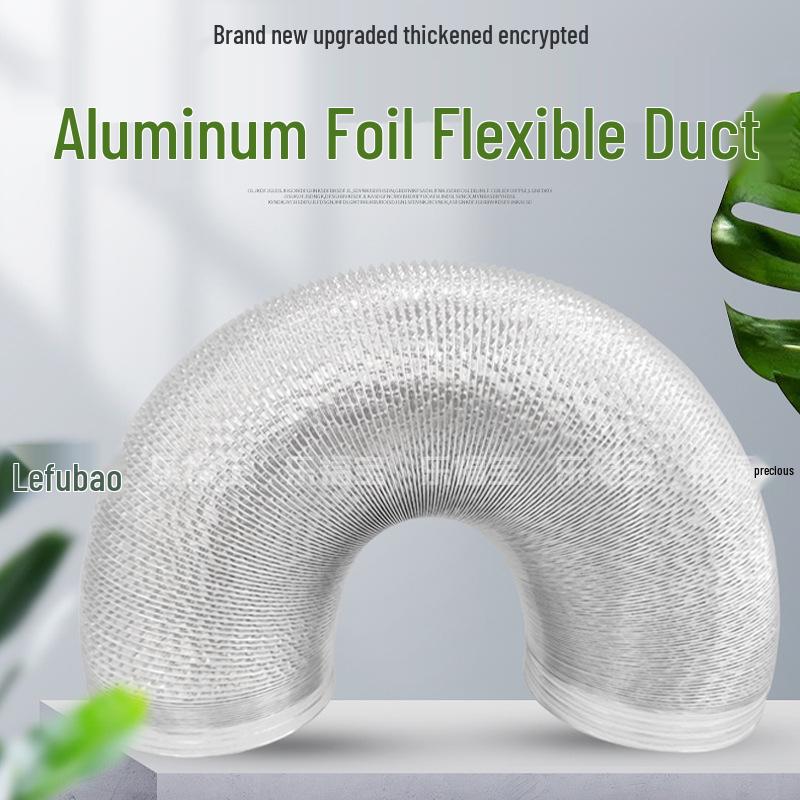 Aluminum Telescopic Range Hood Vent Hose - Flexible Extended Bathroom Exhaust Duct