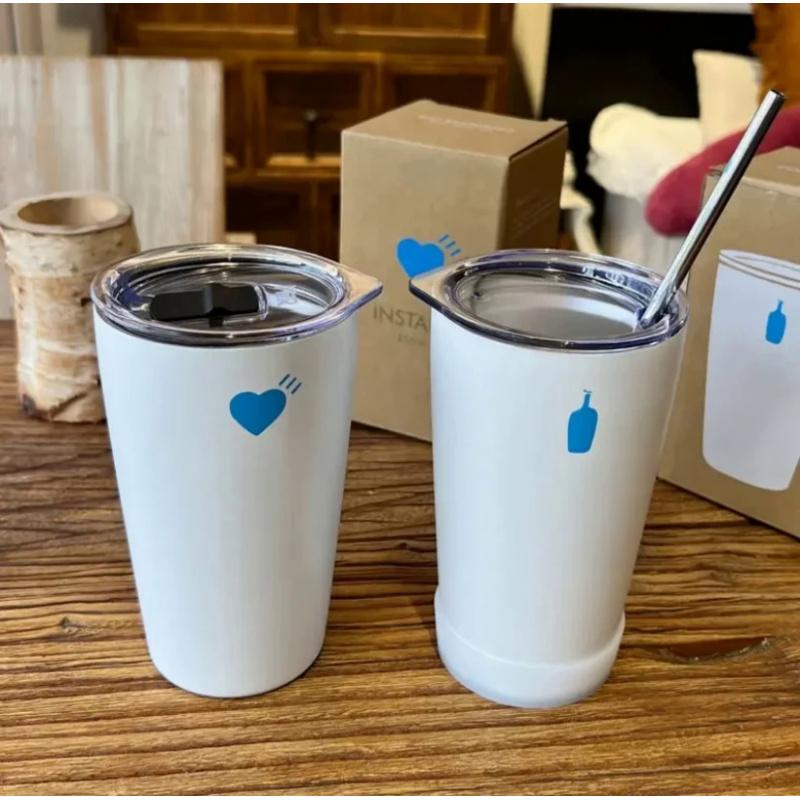 Stainless Steel Water Bottles Free Shipping Water Bottle with with Straw Thermoses Bottle Drinking Bottle Coffee Cup Travel Mug