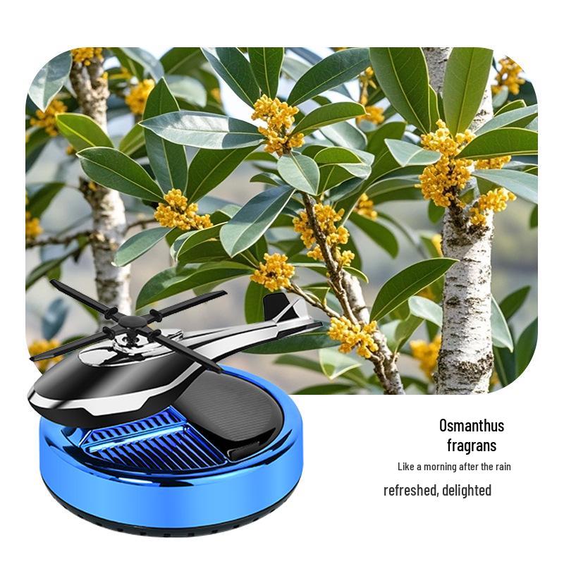 Solar-Powered Helicopter Car Air Freshener, 2024 New Interior Ornament.