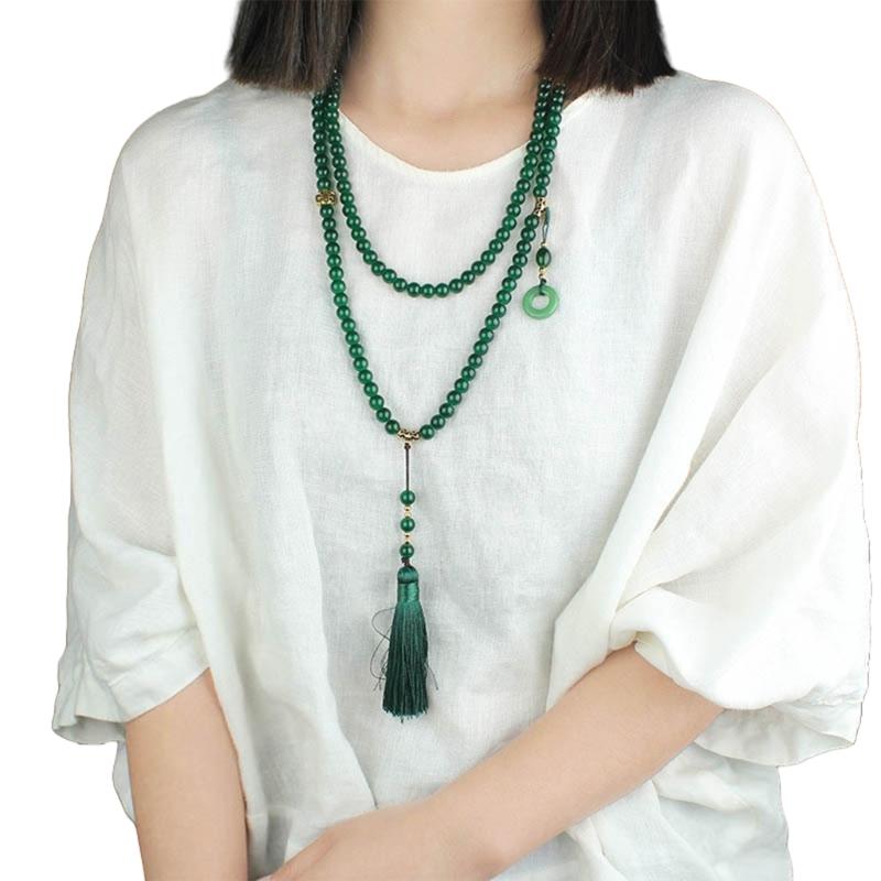 Handwoven Ceramic Butterfly Pendant Jewelry Bohemian Necklace Adjustable 80cm Wax Cord Lightweight Women Accessory