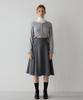 Sisterhood Wool Buckle Flare Skirt - Gray