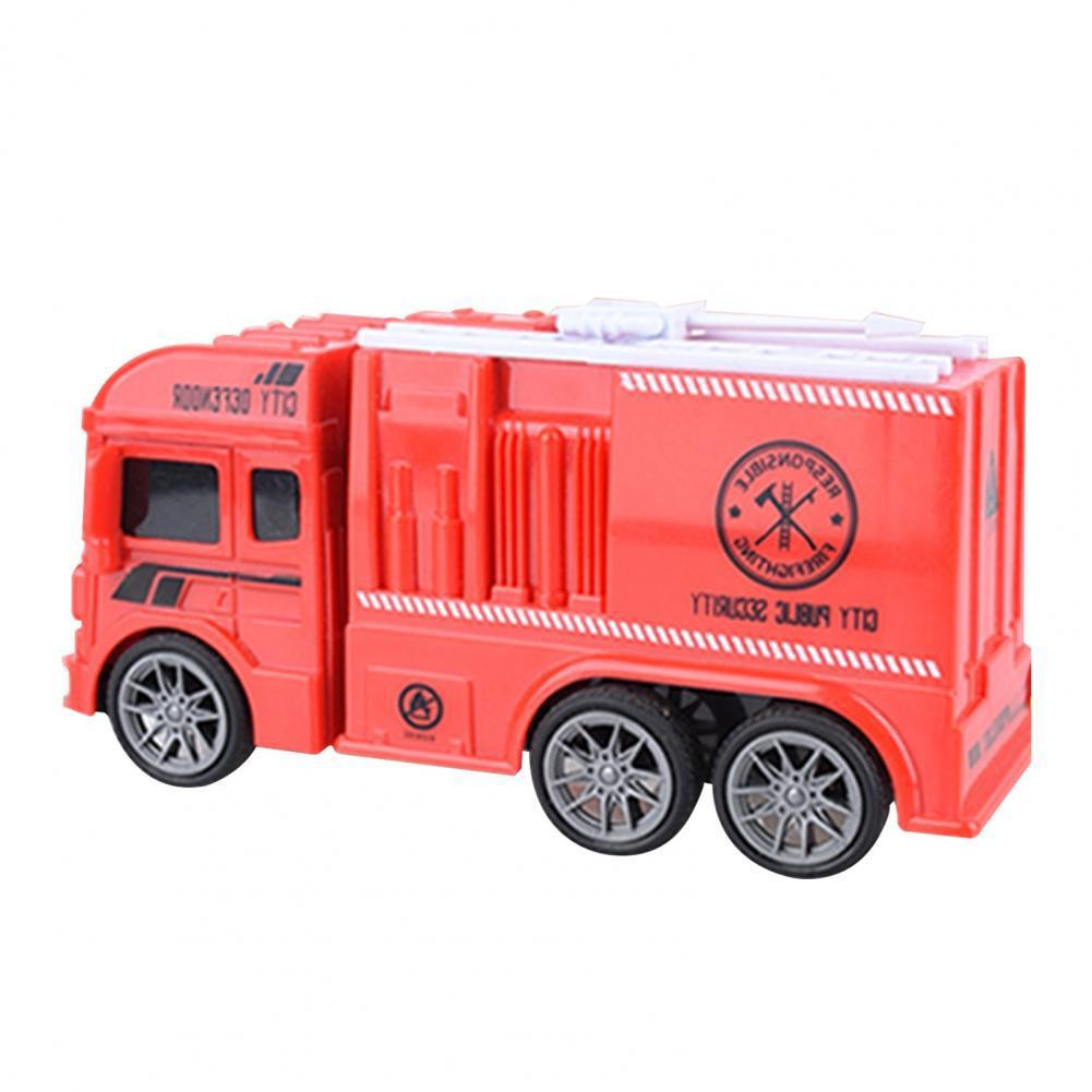 Fire Truck Toy Set Children's Inertial Ladder Lift Sprinkler Toy Diecast Engineering Car Models Fire Fighting Truck Toys for Kid