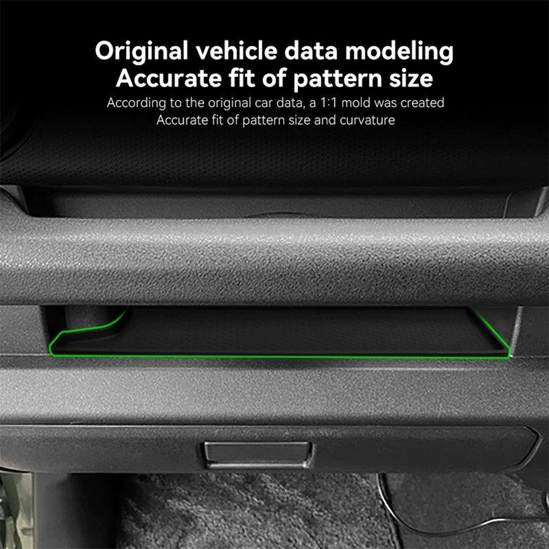 Côté Droit pour Suzuki Jimny 2024 2025 Tapis de Rangement Silicone Côté Passager Antidérapant Protection Intérieur Voiture Noir