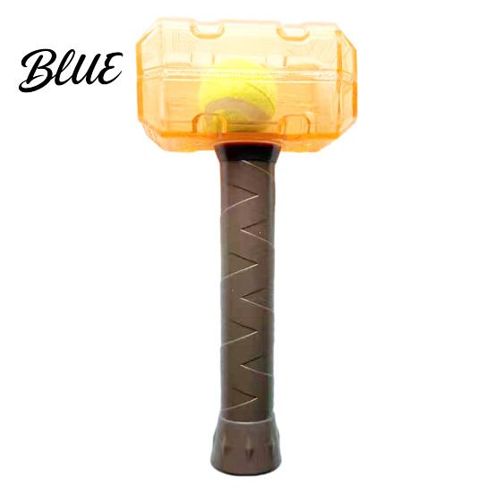Interactive Squeaky Dog Toys Hammer Toy with Built-in Tennis Ball for Medium And Large Dogs, Sound Making Puppy Toys, Durable TPR Rubber Fetch Indoor