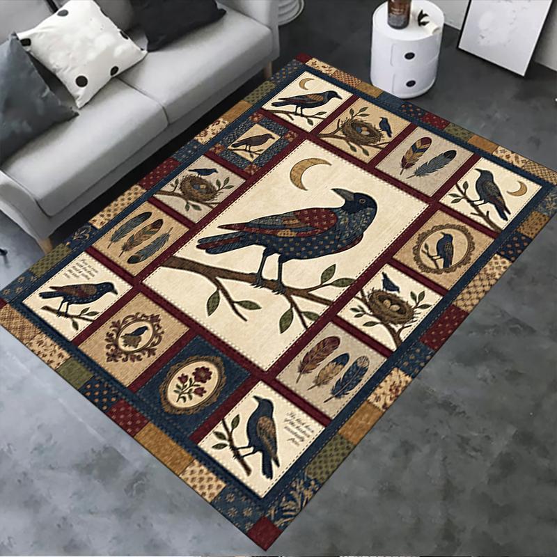 

2025 New Crow Carpet Rug for Living Room Bedroom Home Sofa Decoration,Kids play Non-slip Floor Mat47 40x60cm( 15x23in )