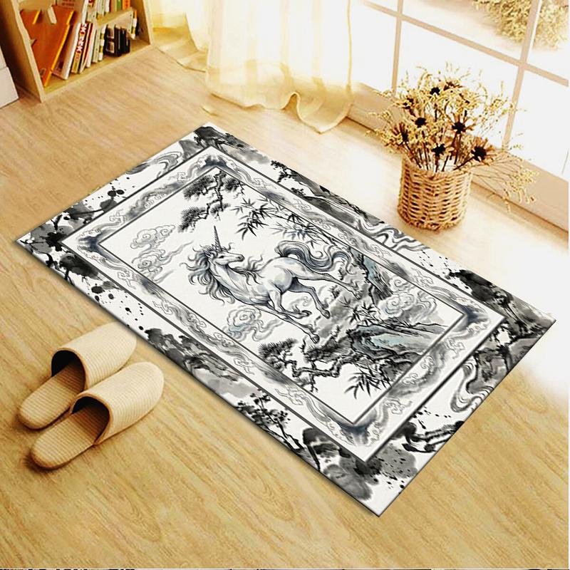 2025 New Unicorn Animal Carpet Rug for Living Room Bedroom Home Sofa Decoration,Kids play Non-slip Floor Mat140