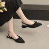 Summer Fashion Bow Solid Color Women's Sandals Sexy Pointed Toe Open Heel Flat Shoes  Outdoor Womens Shopping Sandals Selling