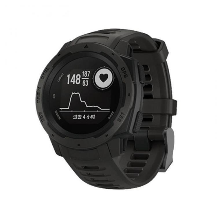 

Silicone Watch Band for Garmin Instinct 22mm, Host not Included чёрный