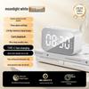 Bluetooth Wireless Speaker & LED Mirror Digital Alarm Clock with Stereo Sound - Perfect Gift