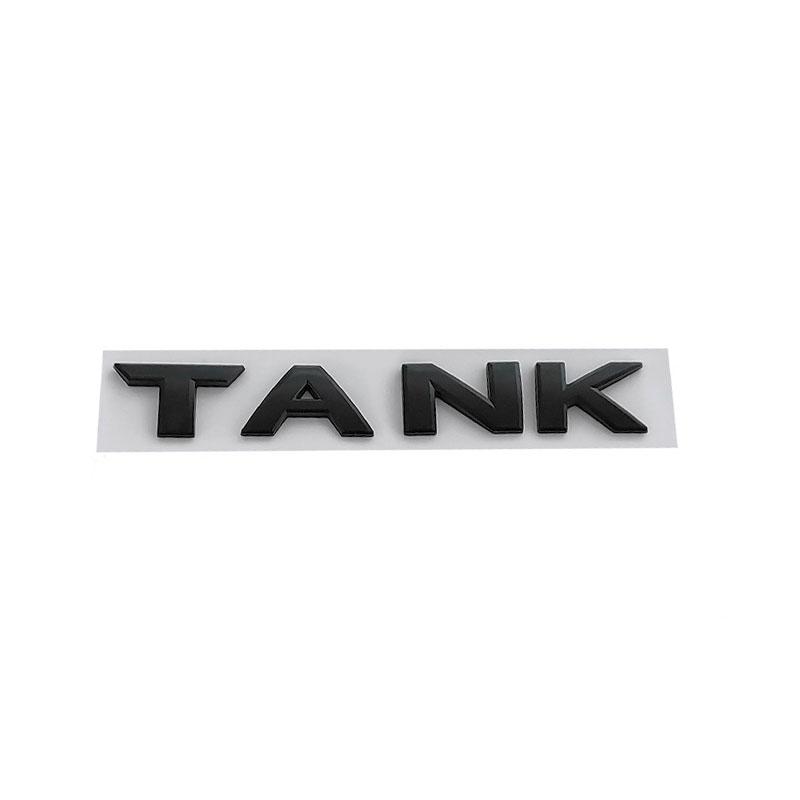 TANK for Rear Tail Logo Tank TANK Letter Logo Displacement Logo Body Modification Sticker 3D StereoscopicTrunk Label