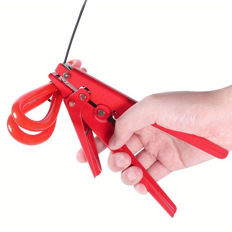 1 Pc The Red Clamp Gun Holds The 2.4-9mm Wide Nylon Cable To Secure and Cut Into A Tool and Special Hs-519 Cable
