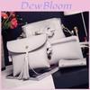 Elegant 4pcs Women Lady Handbag Set In Premium Pu Leather With Adjustable Strap