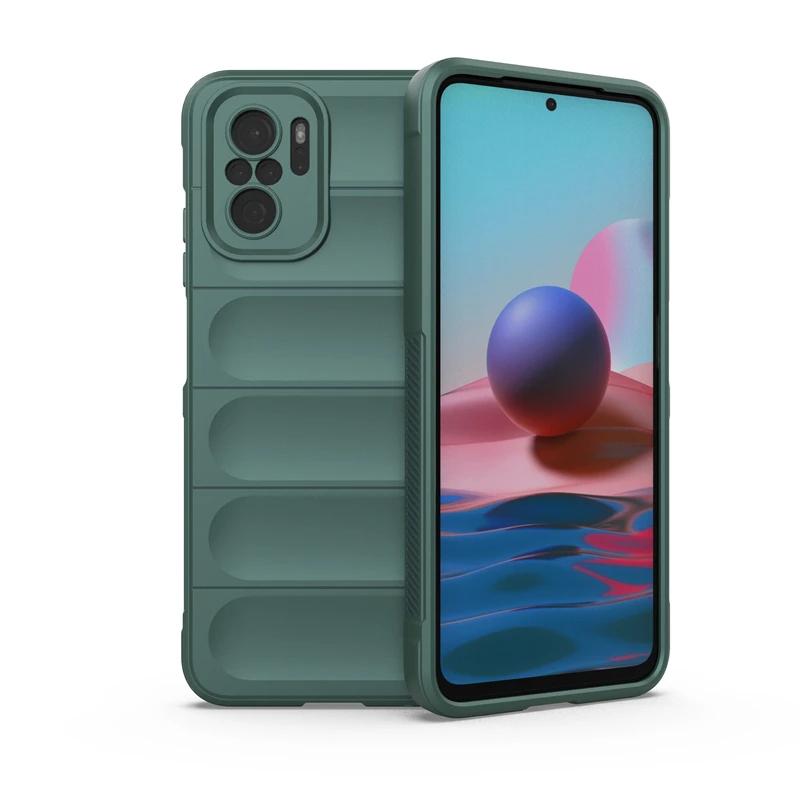For Xiaomi Redmi Note 10 Pro 10S 4G Back Cover Phone Case Soft Liquid Silicone Anti-fall Shockproof Protect Funda Coque Cases